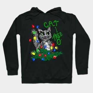 Cat Gifts, Merry Christmas Catmas Tree Cat & Christmas Tree Funny Gift Hoodie